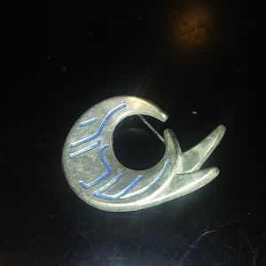 MODERNIST SILVER BROOCH/PENDANT M.KATZ OF ISRAEL